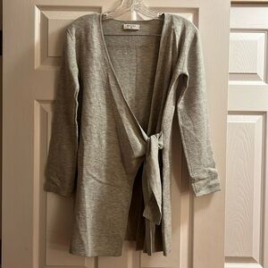 Aritzia Babaton Gray Tie Cardigan XXS